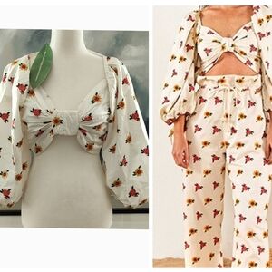 New FARM RIO Embroidered Crop Top